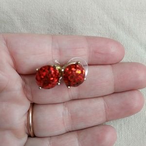 Red earrings